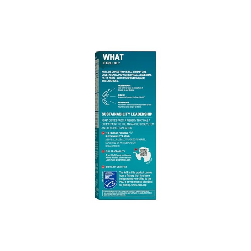 Kori Krill Suplemento de aceite Omega 3 de absorción superior,