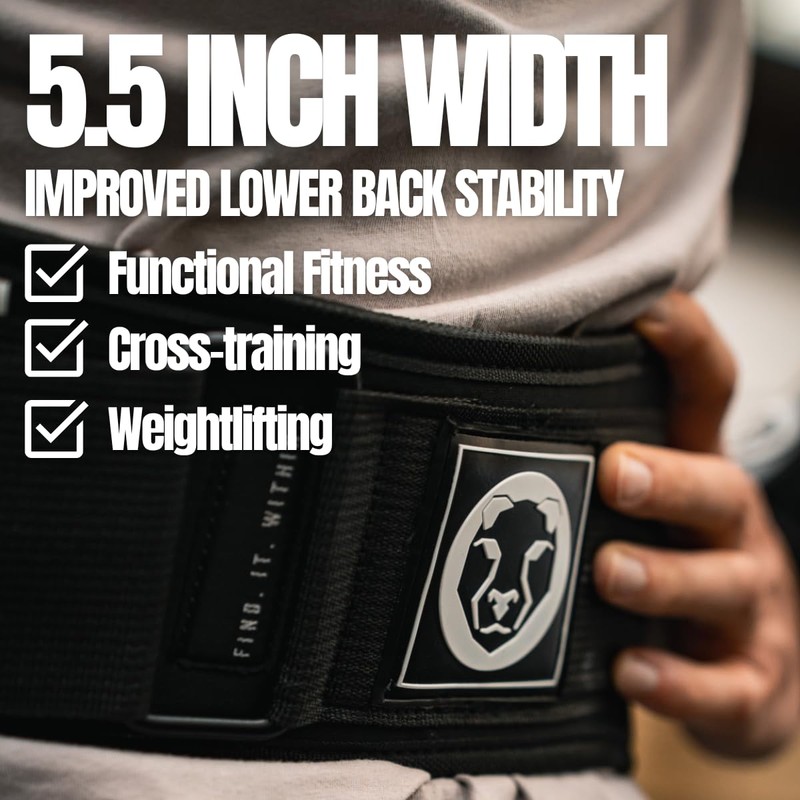 Mammal Strength Weight Lifting Belt, Comfortable Back Support, 5-Inch Gym
