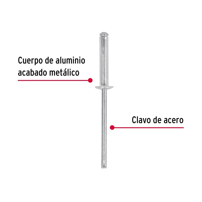 Fiero R-48B, Bolsa con 50 remaches 1/8" x 1/2" de
