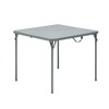Mczan 34" Square Resin Fold-in-Half Table, Gray