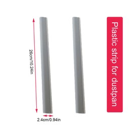 NentMent Paquete de 2 tiras de plástico de repuesto para recogedor de polvo de 10.2 pulgadas, barra de borde, entrada de bandeja de polvo, tiras de prensado suaves, bordes de cierre, correas de recogedor