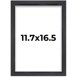 A3 11.7x16.5 Shadow Box Frame Contemporary Black | 3/4" Depth of Usable Space| Interior Size 11.7x16.5 or 16.5x11.7 Inches| UV Resistant Acrylic, Acid-Free Backing | Made in USA