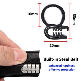 ETOPARS 39" inch 1Meter Car Door Edge Guards U Shape Edge Trim Rubber Seal Protector Stripping Weather Strip with Side Bulb for Boat Van Truck 20mm X 33mm