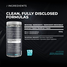 Hormone Balance & Immune Support: Natural 100mg DIM Capsules for Men & Women with Antioxidant Activity - 120 Capsules - VNDL Project