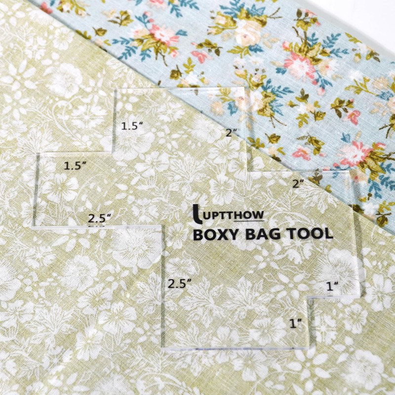 UPTTHOW 3Pcs Boxy Bag Making Templates Notion for Beginners, Clear