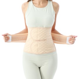 Allaugh Postpartum Belly Band for Women: Abdominal Binder Post Surgery Compression Belt - Post Partum Waist Binder C Section Recovery Wrap