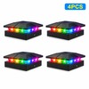 4-Pack RGB Solar Post Cap Lights for 3.5 & 4-Inch