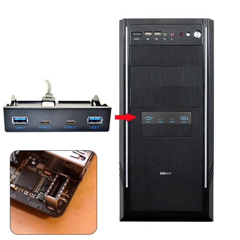 chenyang - Adaptador de expansión multiplicador de puertos USB C