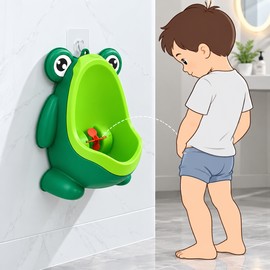 Frog Potty Training Urinal for Boys – Wall-Mounted Toddler Pee Trainer with Fun Aiming Target for Bathroom Use
