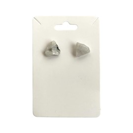Gemstone Chip Stud Earrings, 1x1cm, Rainbow Moonstone