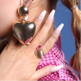 Lottie London x Chaun Legend Stay Press'd Press on Nail Set in Nude Swings, Matte Nude, 30 False Nails