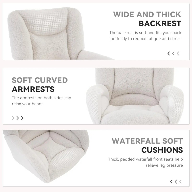 Teddy Fabric Home Office Chair with High Adjustability Feature for