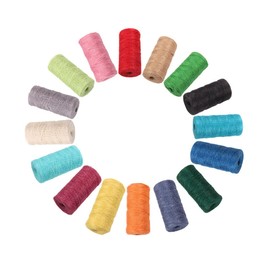 OSALADI 2pcs DIY Twine Ropes by 100m Length Dark Red String for Decorations Present Wrapping Gardening Festive Event