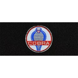 ACC Cobra In Circle Logo- Black Carpet Custom Floor Mats Fits 1969-1973 Ford Mustang