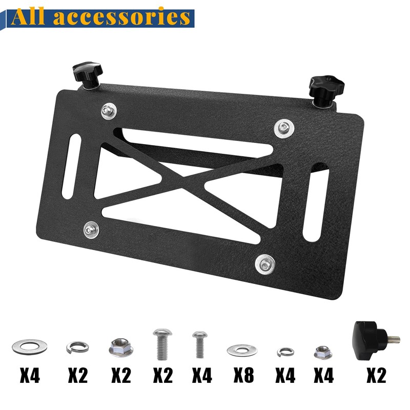 XOOKUN Detachable Hawse Fairlead License Plate Mount, Heavy Duty Winch