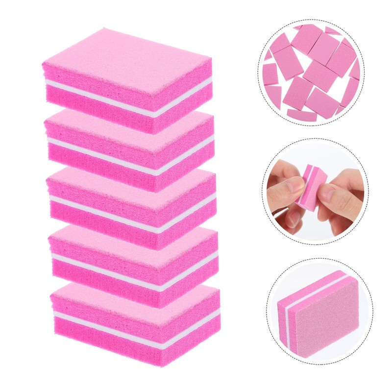 FRCOLOR 50pcs -sided Nail File Block for Manicure and Pedicure