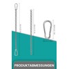 Poprkdre Hanging Chair Chain, Extension Chain, Hanging Chair, 66 cm