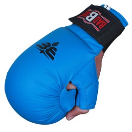 Twister Karate Gloves with Thumb Closing (Blue, L)
