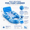 Inflatable Pool Lounger for Adults – Cooling Mesh Floating Chair