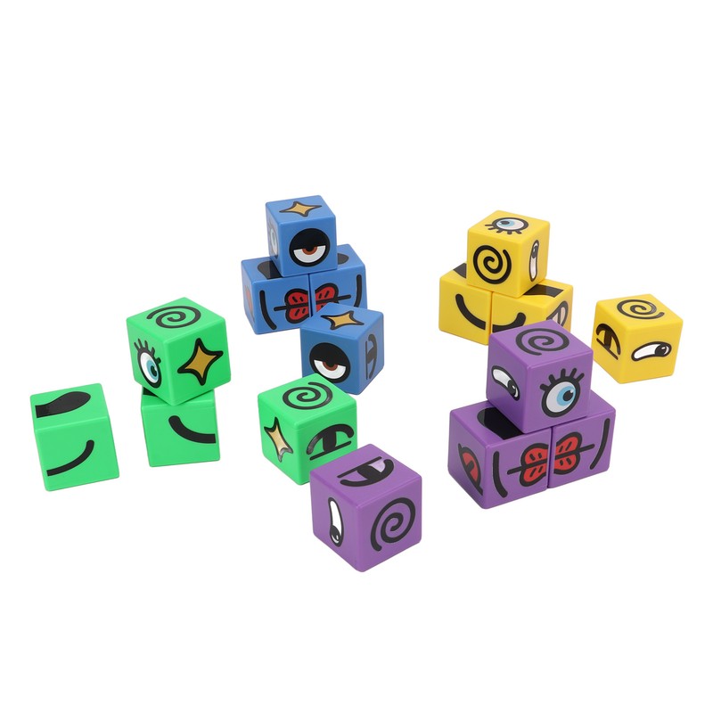Expressions Matching Cube Face Changing Building Blocks Educational Interactive Toy