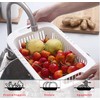 Extendable Over the Sink Colander Fruits and Vegetables Drain Basket