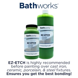 Bathworks Eco Essentials Refinishing Kit - 26 fl oz, Low Odor, Low Voc, Environmentally Friendly, Easy One Coat One Day System - High Gloss White - For Bathtubs, Tiles, Sinks, Showers, and More