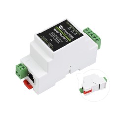 RS485 to RJ45 Ethernet Industrial Serial Server, TCP/IP to Serial, RS485 ETH Bi-Directional Data Transmission, Support Rail-Mount Modbus Gateway, 6~36V Power Supply, with Electrical Isolation