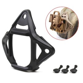 Metal Helmet NVG Mount Adapter, 3-Hole Type 2 Skeleton NVG Mount Shroud, Base Helmet Frame Mount(Black)