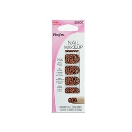 Fing'rs Nail Makeup 22 Full Nail Strips (32800 Go Wild) by Pacific World - Unleash Your Inner Predator with Bold Leopard Prints