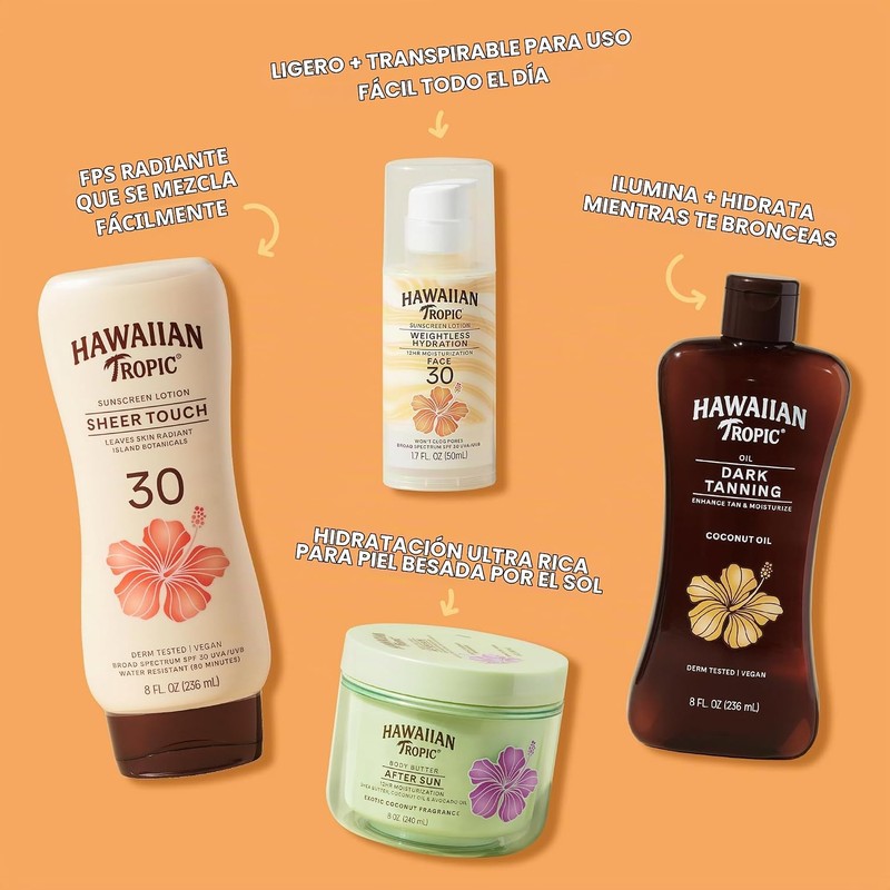 Hawaiian Tropic Dark Tanning Sun Care Moisturizing Oil 8 Ounces,