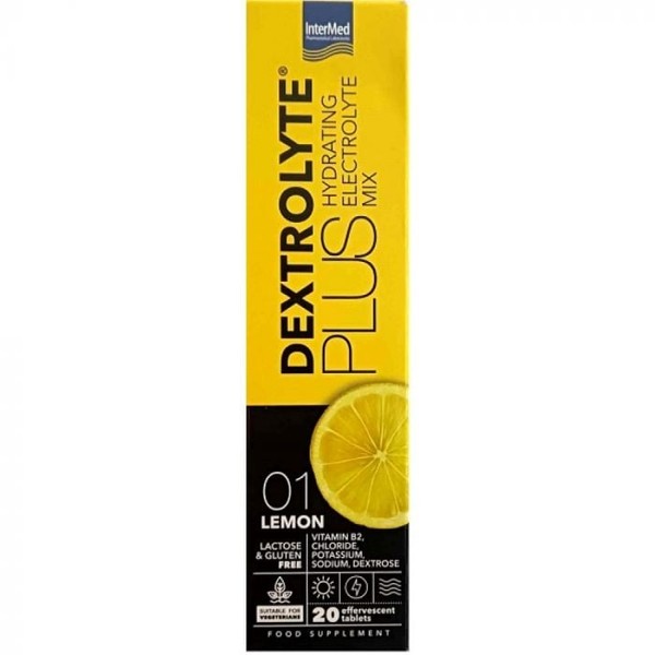 Intermed Dextrolyte Plus Hydrating Electrolyte Mix Lemon Flavored 20eff.Tabs