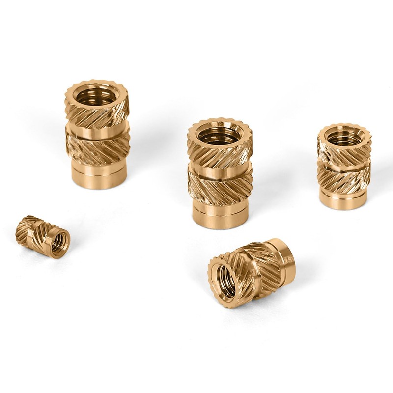 M3 x 5mm L x 5mm OD Threaded Inserts, 100