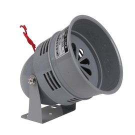 Mxfans AC110V MS-290 Grey Plastic Mini Motor Siren Sound Alarm Industrial Accessory