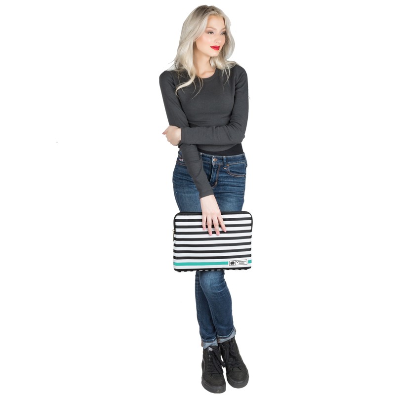 Vangoddy BEIDHA 13.3 inch Laptop Tablet Sleeve Black White Accent