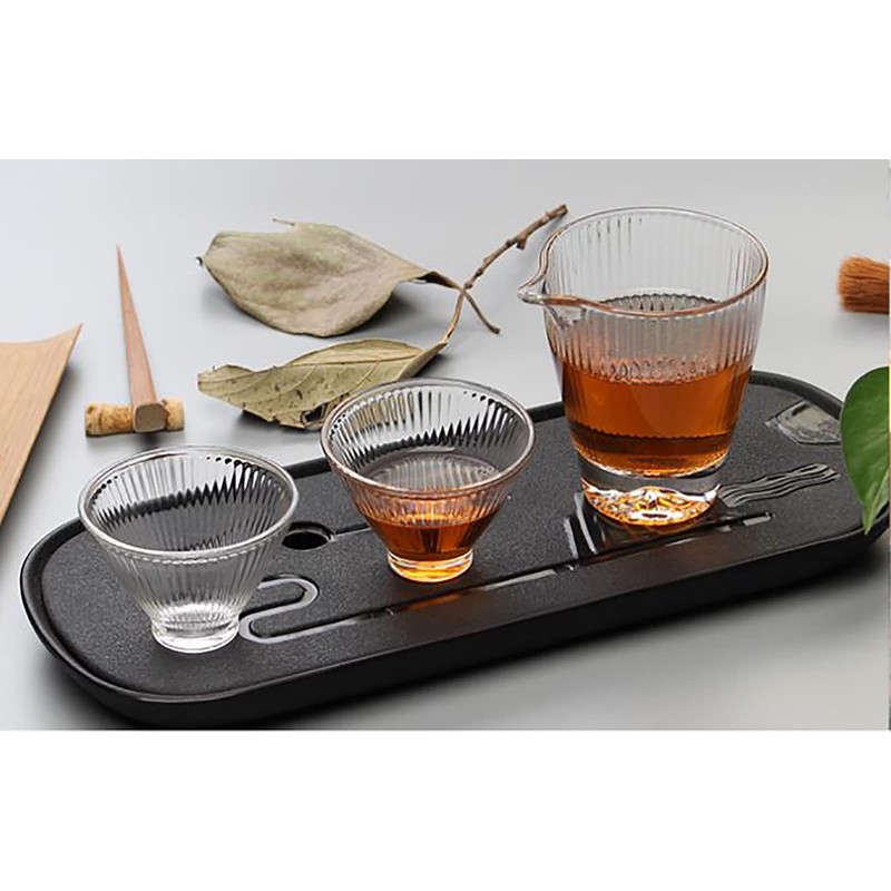 Rxcvkmw 6 piece set Japanese style Glass Tea Cup, Glass