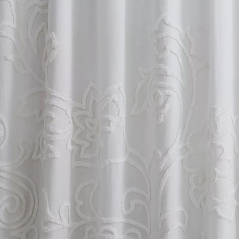 Better Homes & Garden Coventry Paisley Cotton Shower Curtain White