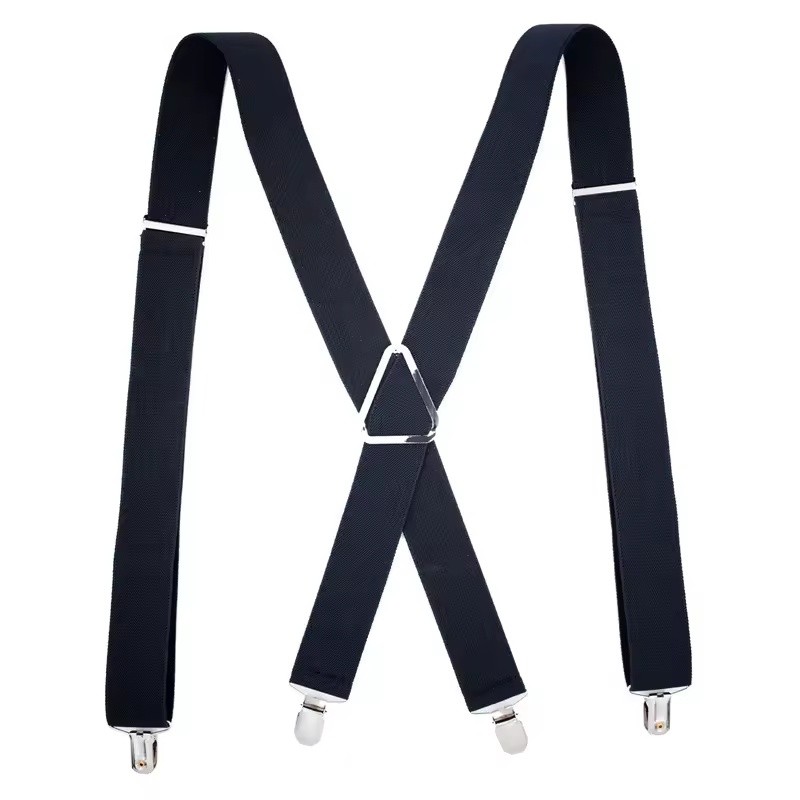 Heavy Duty Suspenders for Men – Adjustable 2-Inch Elastic X-Back