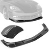 KUAFU 3Pcs Front Bumper Lip Splitter Compatible with 2005-2013 Corvette