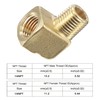 sourcing map Brass Hose Fitting Elbow 1/4 NPT Male to