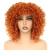 PORSMEER Pelucas Afro Rizadas De 35 Cm Para Mujer, Cortas,