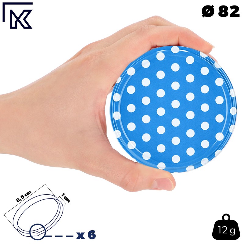 KADAX Screw Lids fi82mm x 50pcs Twist Off Lids Set