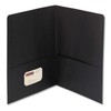 Smead 87853 Two-Pocket Folder Textured Heavyweight Paper Black 25/Box