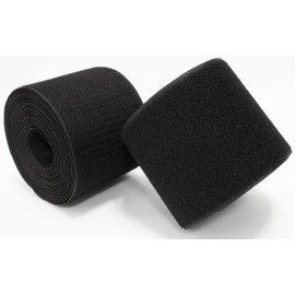 AERZETIX - C66015 - Velcro tape / roll 100 mm 5 metres - organiser/cable tie - strap for clothes bags - made of polyamide and polyester - colour: black