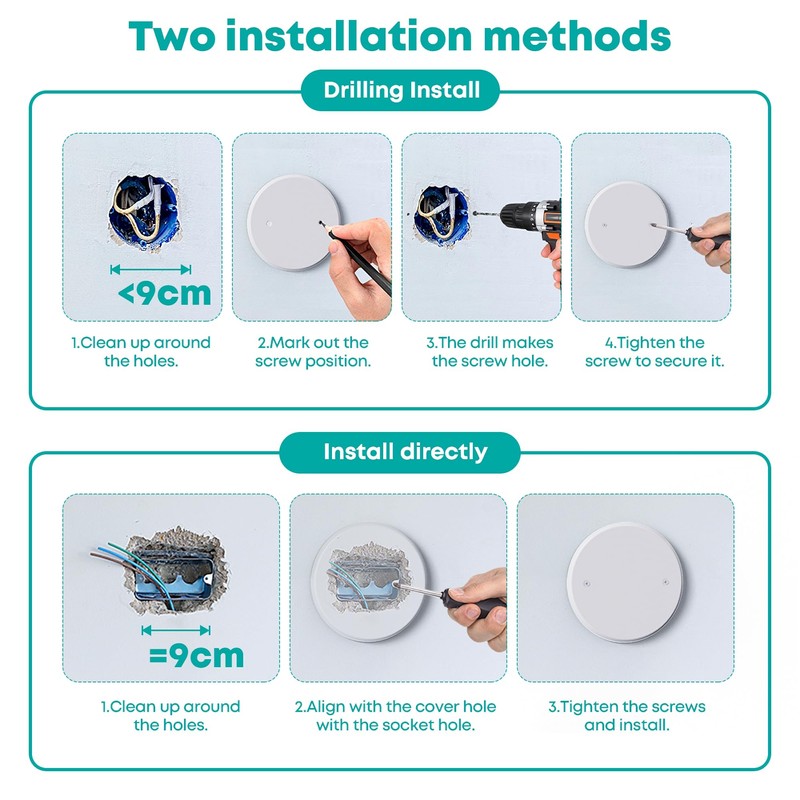 Wuno Shop 3 Pcs Smoke Detecte Cover Plate, 5 Inch