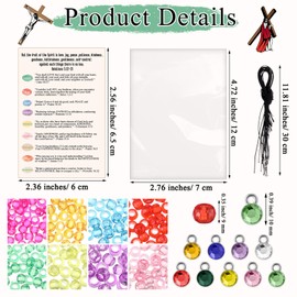 Knitgrip 18 Set Easter Spirit Bead Bracelets Gift Bulk Christian Cards Bracelets Craft Kit with Motivational Religious Wristband DIY Faith Holy Week Gifts for Church Sunday School Mother's Day(Stone)