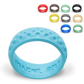 MAZEL Golf Ball Surface Design Breathable Silicone Ring for Golf Men & Women,Pack of 10