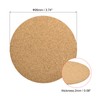 uxcell 95mm(3.74") Round Coasters 2mm Thick Cork Cup Mat Self-Adhesive