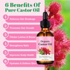 Castor Oil Organic, Cold Pressed Hexane Free Castor Oil, Nourishes