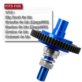 hopsupRC 7075 Metal Spur Gear Slipper Clutch 57T(32dp) with 3.175mm Pinion Gear Sets (15T/16T/17T) Upgrades for 1/10 4x4 Granite/Senton/Big Rock/Vorteks 3s & 550,Kraton/Outcast 4S,1/8 Typhon 3s,Blue