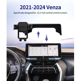 Masergogo Car Phone Holder for 2021-2024 Toyota Venza, 360° Rotation, 12.3 inch Screen Fixed Clip, Auto Accessories Navigation Bracket, Interior Decoration Mobile Phone Mount